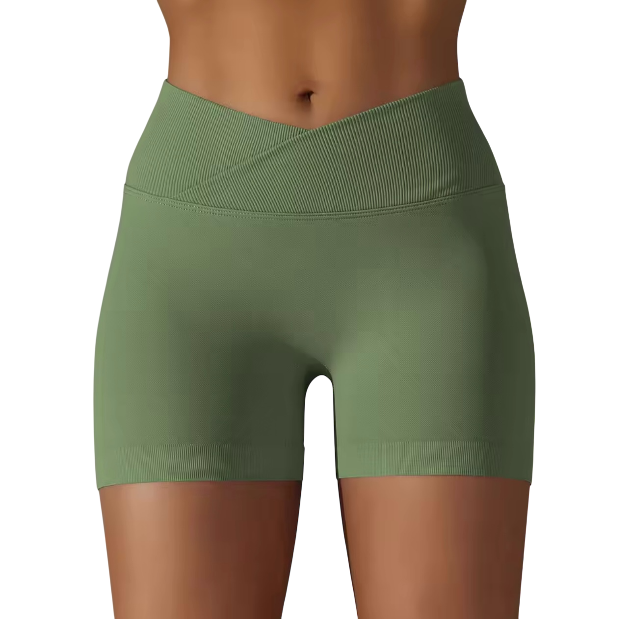 Army Green Crossover Shorts