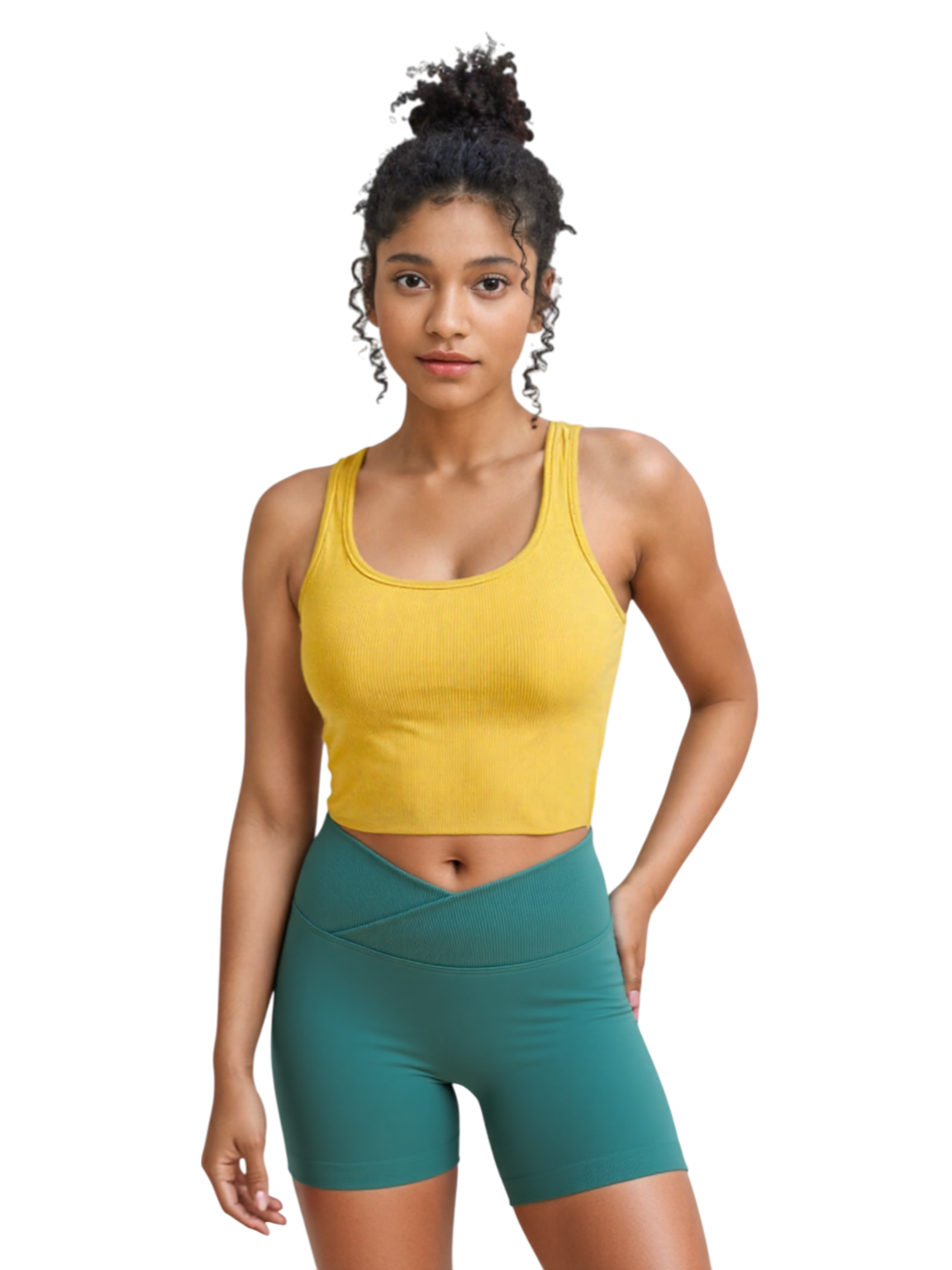 Dark Green Crossover Shorts