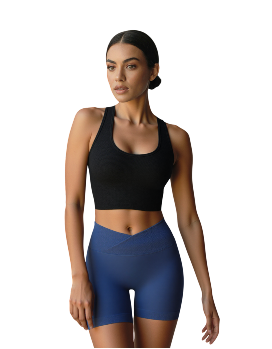 Navy Blue Crossover Shorts